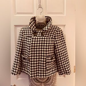houndstooth baby doll pea coat jacket